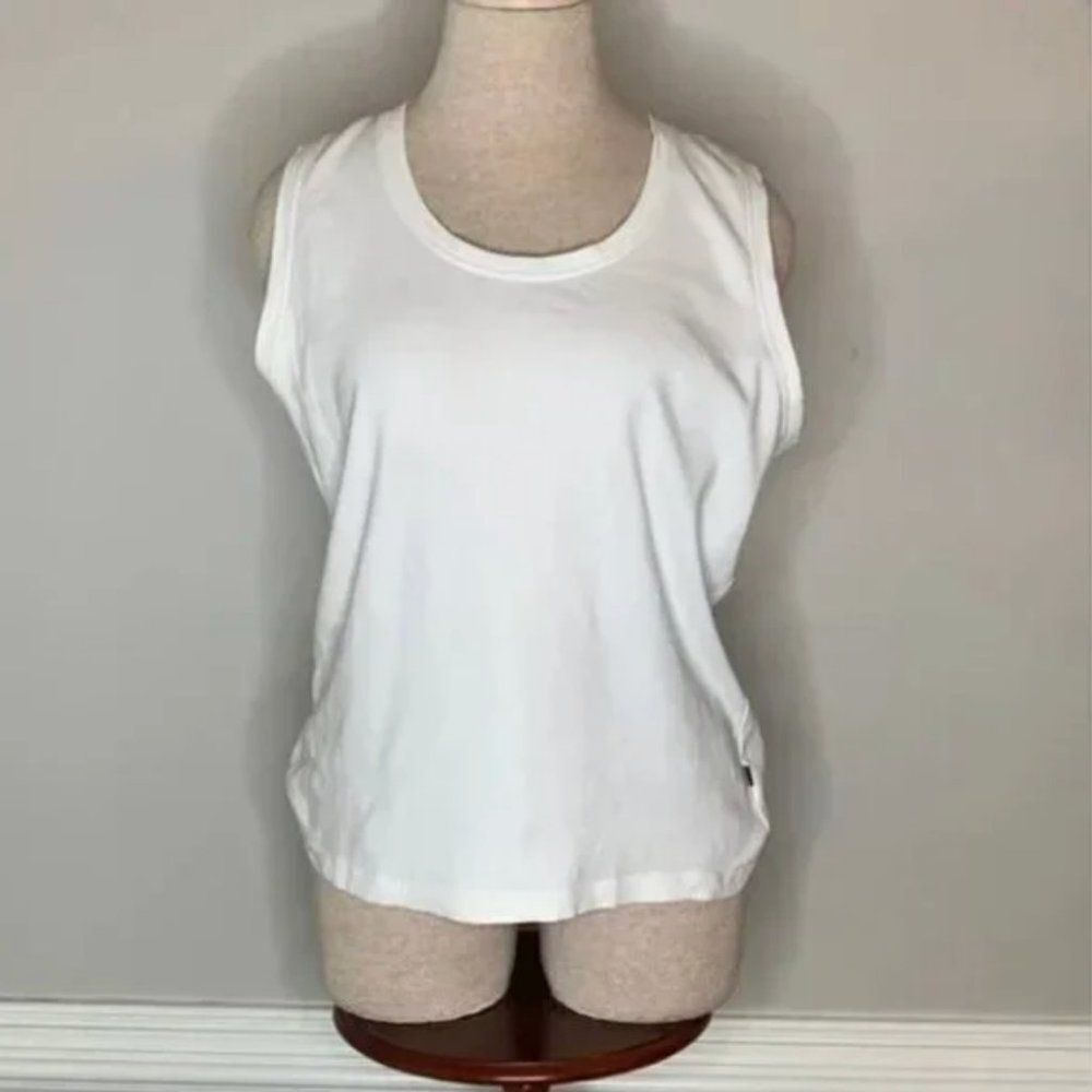 REI Women's White Sleeveless Cotton/Spandex Tank Top Size Large